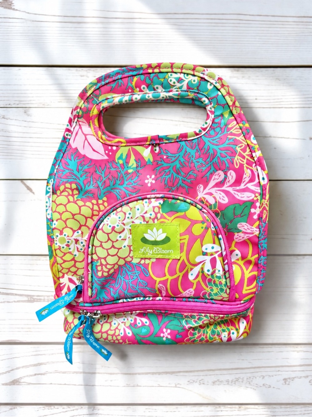 NEW Lily Bloom Pink Botanical Lunch Bag